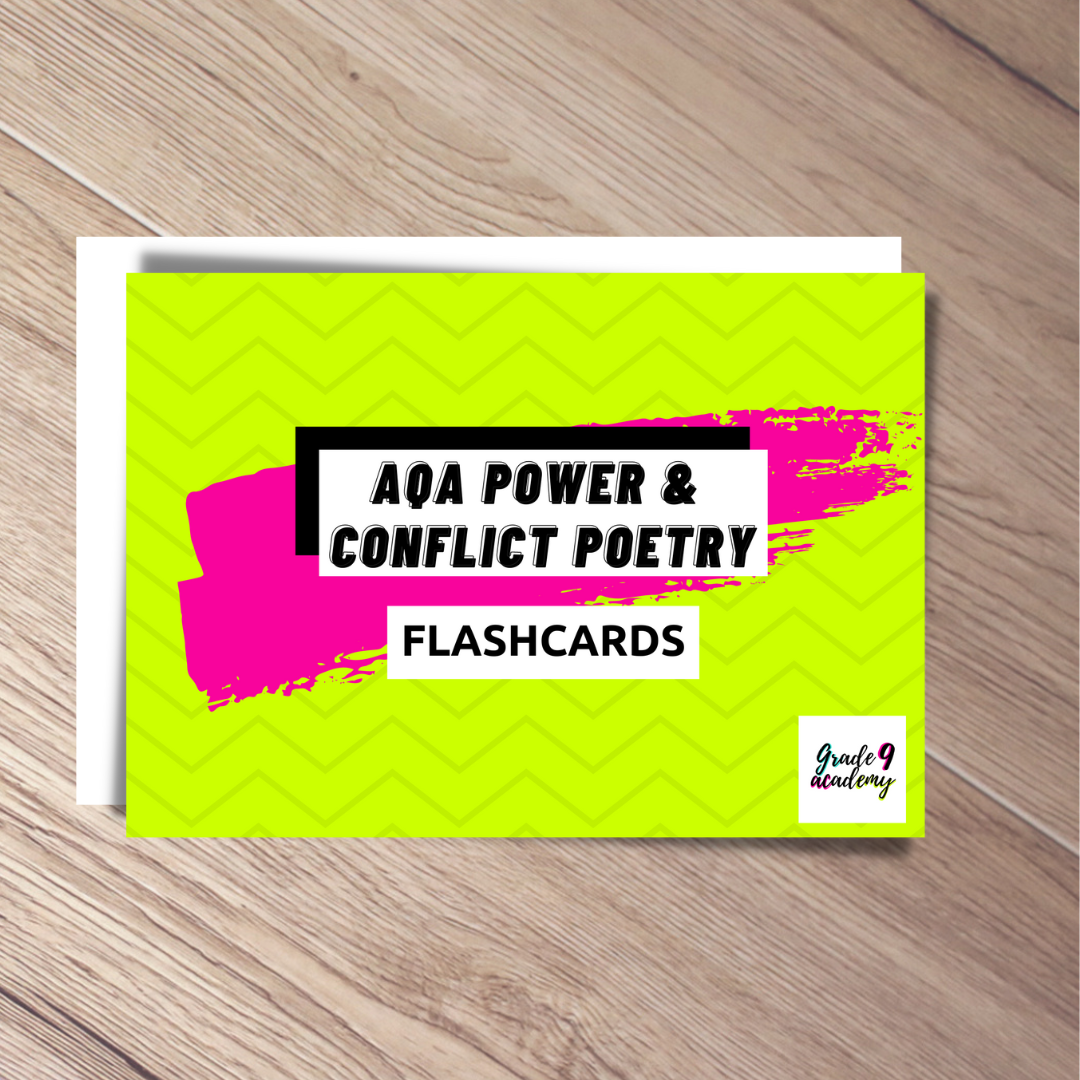 AQA Power &amp; Conflict Poetry Flashcards - Grade 9 Academy